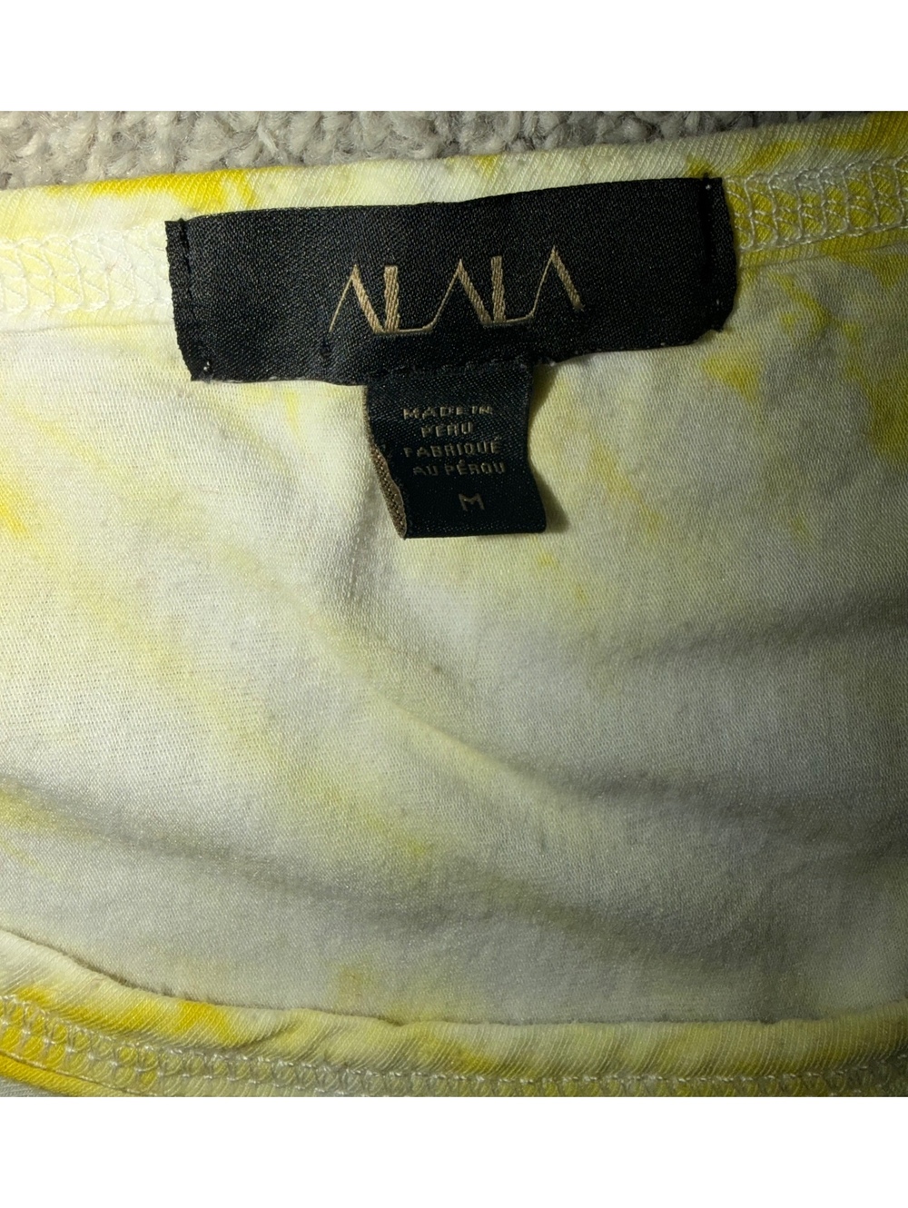 ALANA Yellow Tie Dye “Chill All Day” Sz m casual athletic - Picture 4 of 7